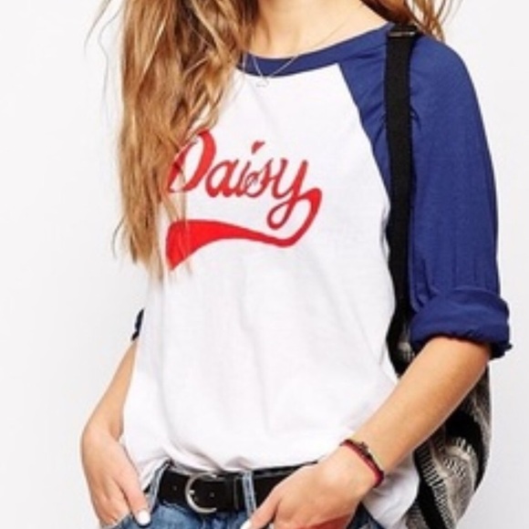 WILDFOX • Blue & White “DAISY” Baseball Tee - Picture 8 of 15